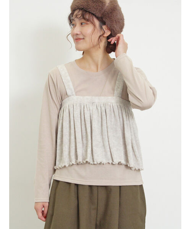 2WAYニットビスチェセットトップス