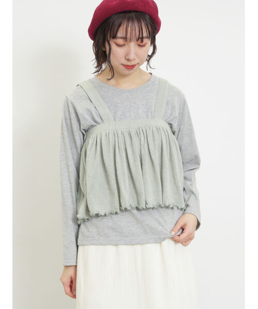 2WAYニットビスチェセットトップス