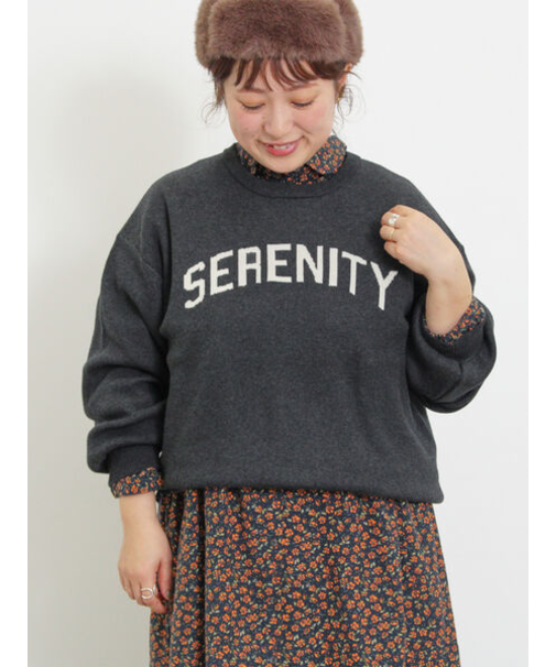 ロゴジャカードニット