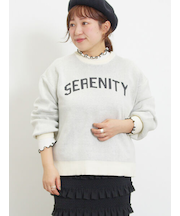 ロゴジャカードニット