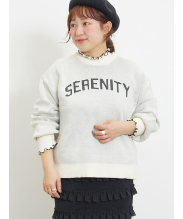 ロゴジャカードニット