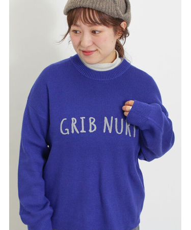 ◎レタリング配色ニット