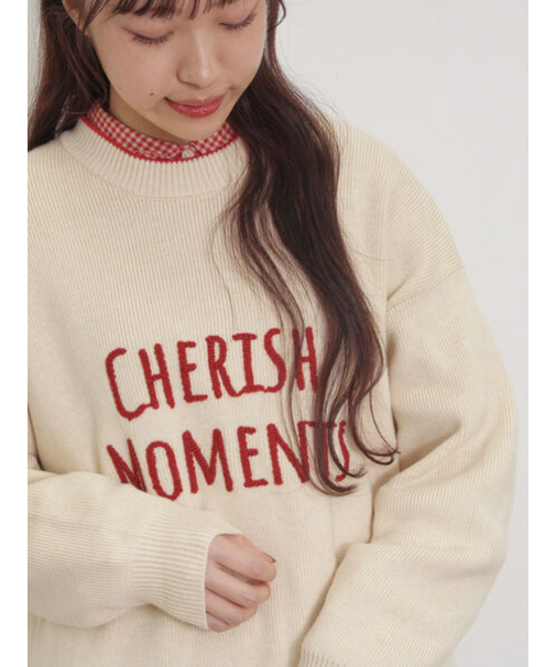 ◎レタリング配色ニット