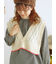 ◎ブランケットステッチケーブル編みショートベスト