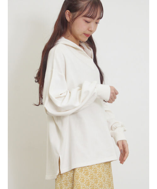 袖タックスキッパーフーディー