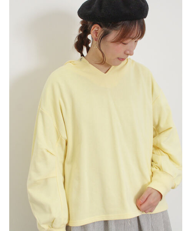 袖タックスキッパーフーディー