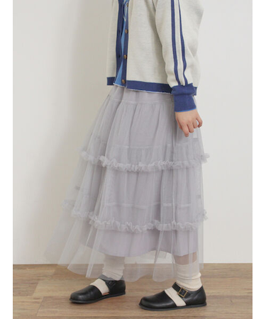 チュールフリルスカート