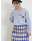 ワッペン付スウェットライクニット