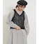 透かし柄ニットビスチェ