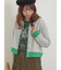 ◎配色スウェットカーディガン