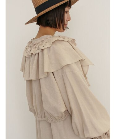 羽織レースフリルブラウス