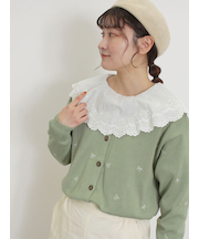 リボン刺繍カーディガン