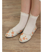 花柄刺繍シアーシューズ