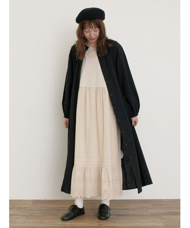 カット切替ペチワンピース