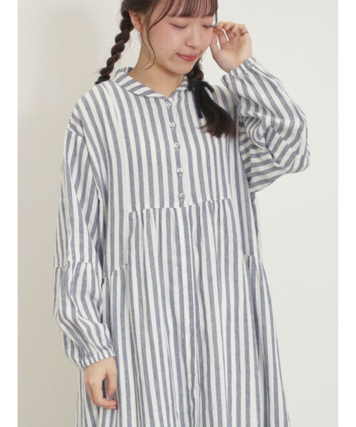 【Cross×Linen】ショールカラーワンピース ≪S/Mサイズ≫