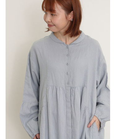 【Cross×Linen】ショールカラーワンピース ≪S/Mサイズ≫