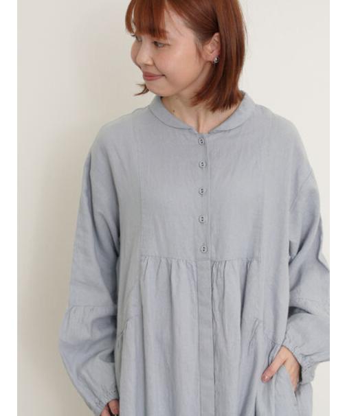 【Cross×Linen】ショールカラーワンピース ≪S/Mサイズ≫