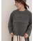 ピグメント加工ロゴ刺繍ロングTシャツ
