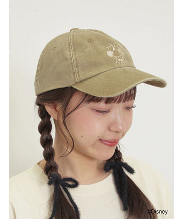 【Disney】ミッキー&フレンズ/ピグメント刺繍キャップ