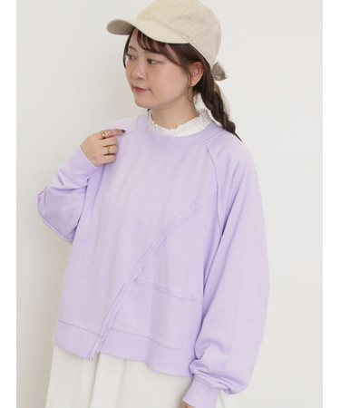 ミニ裏毛ブロッキングショートスウェット