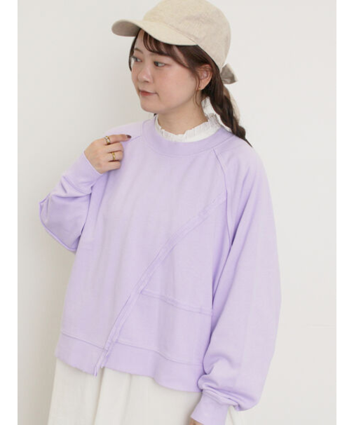 ミニ裏毛ブロッキングショートスウェット