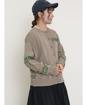 ランダムロゴプリント前後2WAYニット