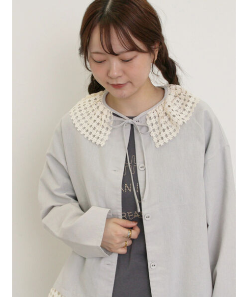 【ゆべし×Samansa Mos2】襟取り外しブラウス