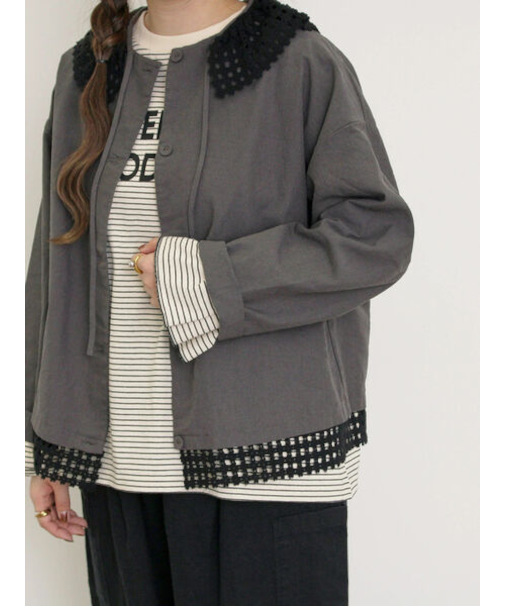 【ゆべし×Samansa Mos2】襟取り外しブラウス