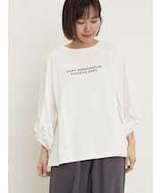 袖タックTシャツ