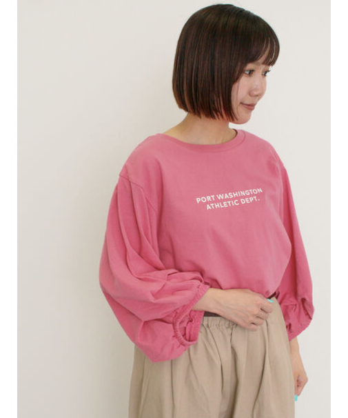袖タックTシャツ
