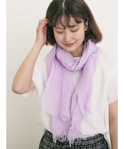【UVカット】麻綿シワ加工ストール