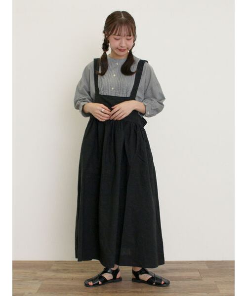 サマンサモスモス Cross×Linen ジャンスカ　ベージュ セール】 【Cross×Linen】ジャンスカ（ブラック/レッド/ベージュ