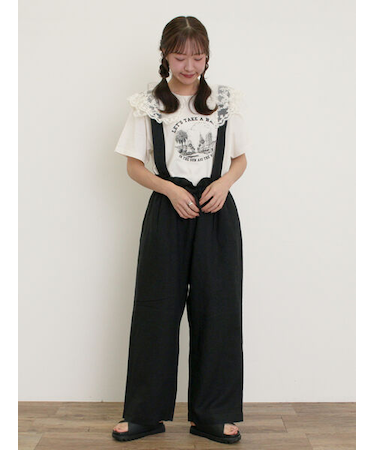 【Cross×Linen】サス付パンツ