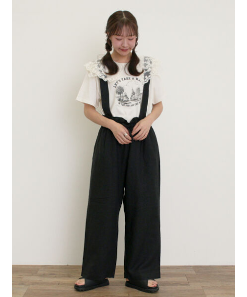 【Cross×Linen】サス付パンツ