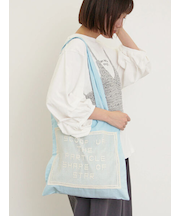 ロゴメッシュレーストートバッグ