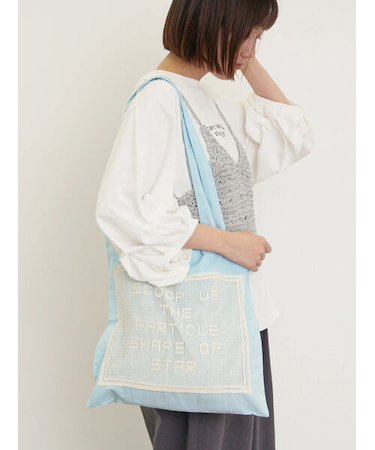 ロゴメッシュレーストートバッグ