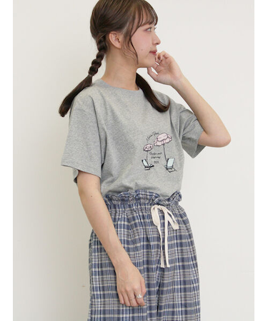 パラソル刺繍Tシャツ