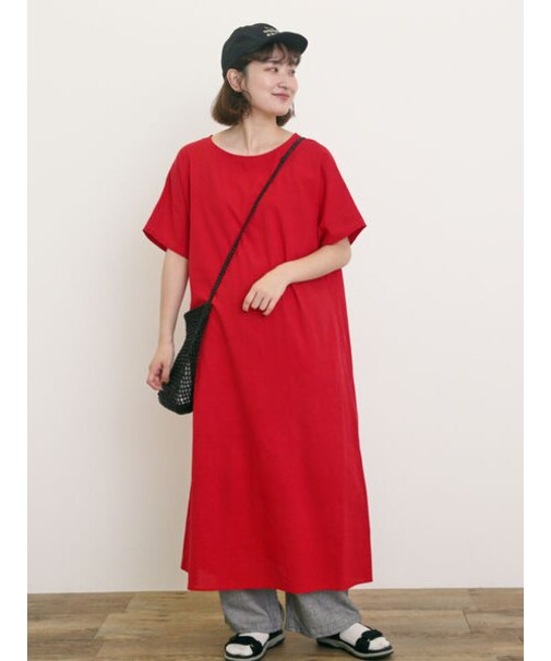 【S/Mサイズ】◎綿麻ワンピース