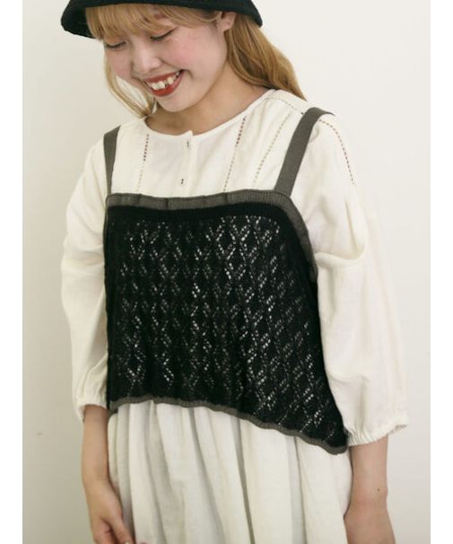 配色前後2WAYニットビスチェ