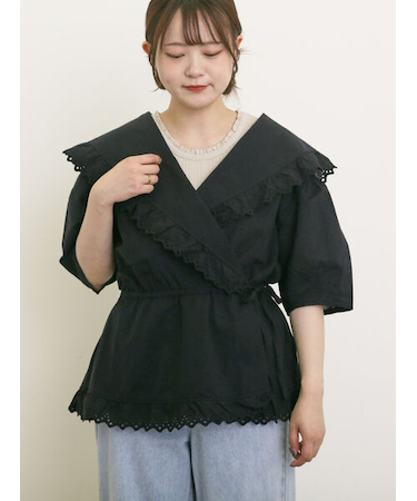 ◎カシュクールレースブラウス