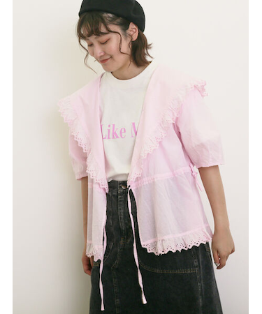 ◎カシュクールレースブラウス