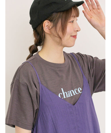 【UVカット】スラブ天竺ロゴプリントTシャツ