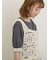 【汗染み防止】袖口レースパフスリーブTシャツ