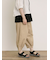 裾タックテーパードパンツ