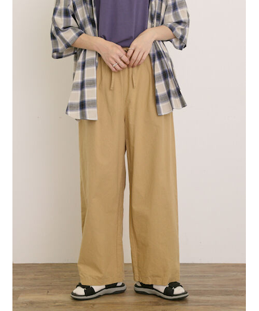 【クールコットン】イージーストレートパンツ ≪M/Lサイズ≫