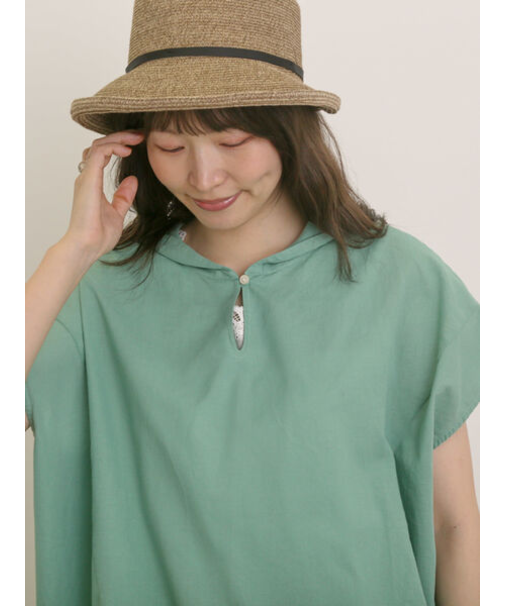 【クールコットン】柄アソートフレンチスリーブチュニック