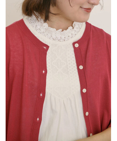 【接触冷感】スタンドネックシャーリングノースリーブ