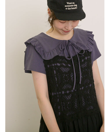 【EC先行販売】セーラー襟Tシャツ
