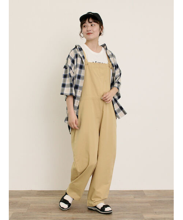 綿麻サロペット
