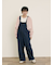 刺繍デニム/ヒッコリーサロペットパンツ
